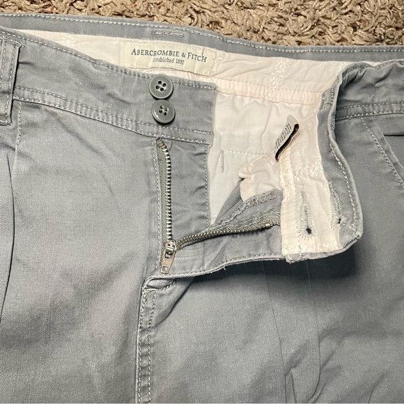 Abercrombie and Fitch Y2K Vintage Micro Mini Utility Bubble‎ Skirt Size 8 Gray - Picture 3 of 7